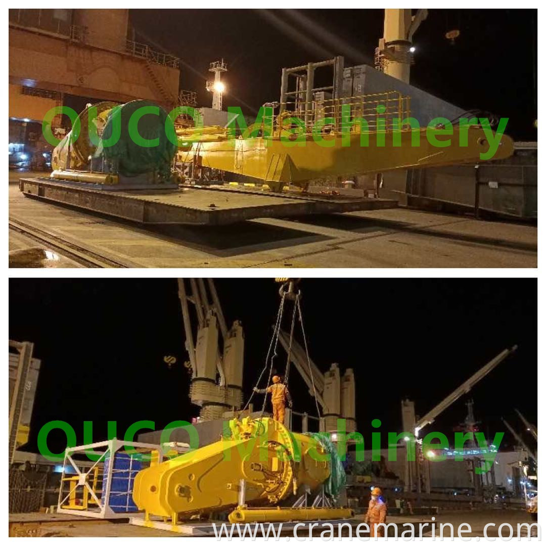 1ton 30 meters Telescopic marine crane with IACS certified